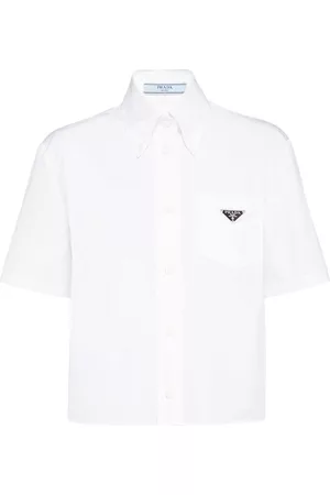Prada Triangle-logo poplin shirt