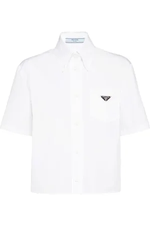 Prada Triangle-logo poplin shirt