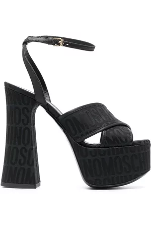 Moschino 140mm logo-jacquard sandals