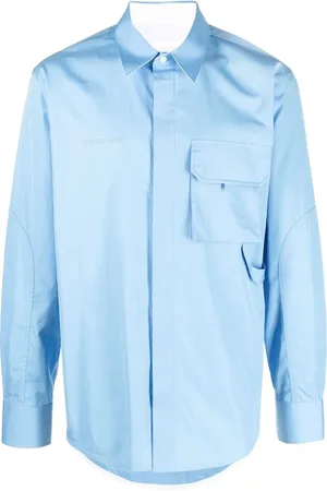Helmut Lang Logo-embroidered patch-pocket shirt
