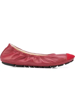 Madison.Maison Contrast-toe wrinkled ballet flats