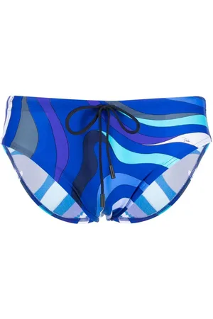 Puccini Marmo-print swimming trunks