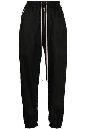 Rick Owens Tapered drawstring track trousers