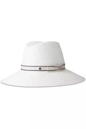 Le Mont St Michel Logo-detail straw fedora hat