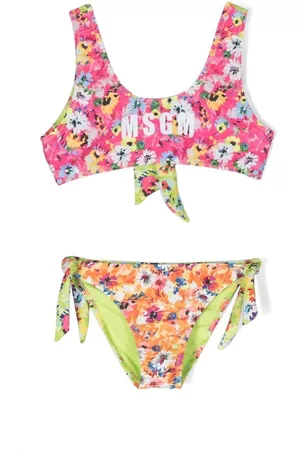 Msgm Floral-print stretch bikini set