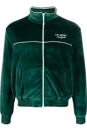 Sporty & Rich Logo-embroidered zipped sweatshirt