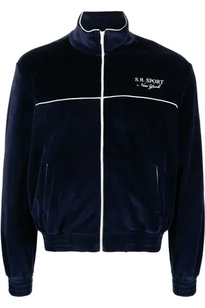 Sporty & Rich Logo-embroidered zipped sweatshirt