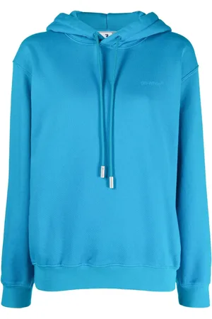 OFF-WHITE Diagonal-stripe drawstring hoodie