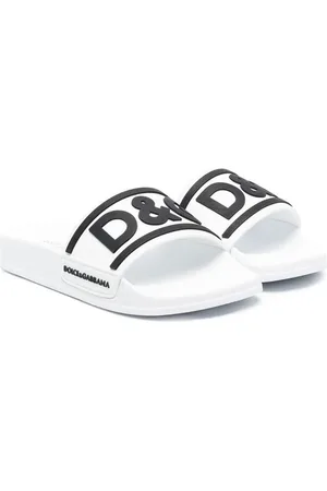 Dolce & Gabbana Debossed-logo open-toe slides