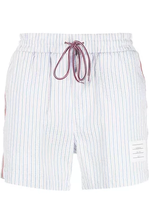 Thom Browne Stripe-print swim shorts