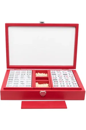 HECTOR SAXE Mah-jong leather game set
