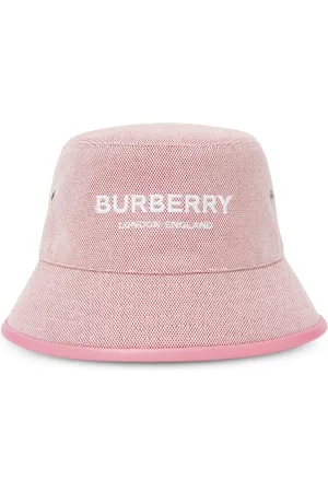 Burberry Embroidered logo canvas bucket hat