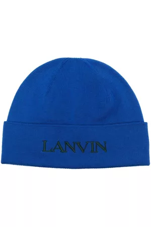 Lanvin Logo-embroidery wool hat