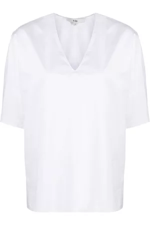tibi V-neck cocoon blouse
