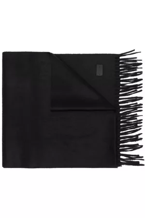 Saint Laurent Men Scarves - Logo-patch cashmere scarf