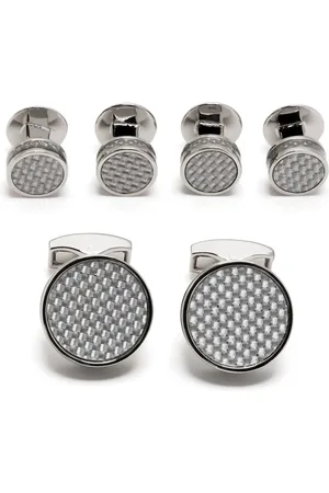 Tateossian Disc cufflinks and stud set