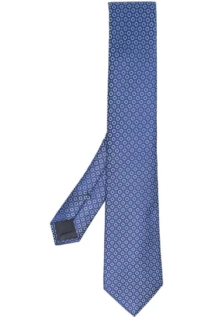 Giorgio Armani Geometric-print silk tie