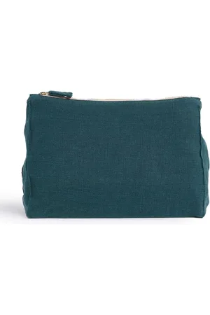 ONCE MILANO Zip-fastening linen pouch