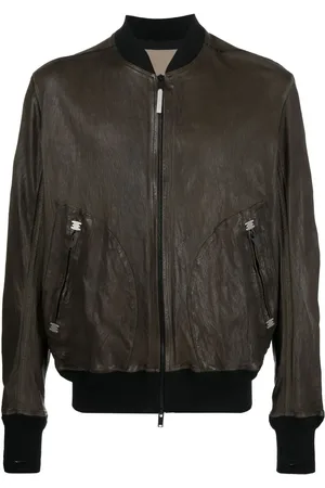 ISAAC SELLAM EXPERIENCE Zip-detail leather jacket