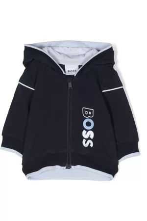 HUGO BOSS Hoodies - Logo-print zip-up hoodie