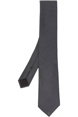 Armani Men Bow Ties - Geometric-print silk tie
