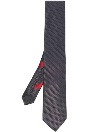 Armani Men Bow Ties - Geometric-pattern silk tie