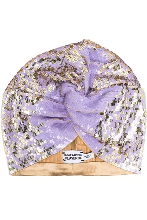 MaryJane Claverol Sequin-embellished turban