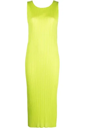 PLEATS PLEASE ISSEY MIYAKE Pleated crew-neck midi dress