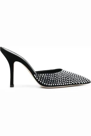 PARIS TEXAS 100mm Hollywood embellished leather mules