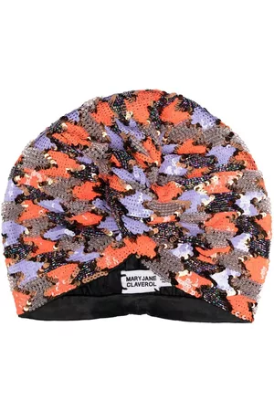MaryJane Claverol Women Hats - Twisted sequin headwrap hat