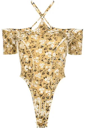 KNWLS Floral-print halterneck body