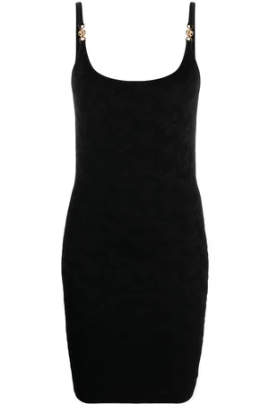 VERSACE La Greca-pattern knitted dress