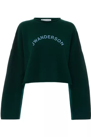 J.W.Anderson Cropped logo-print jumper
