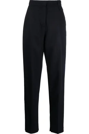 Emporio Armani High-waisted virgin wool-blend trousers