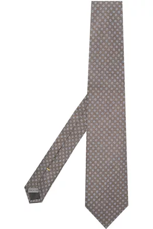 CANALI Polka-dot silk tie