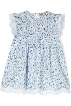 Il gufo Floral-print ruffled dress