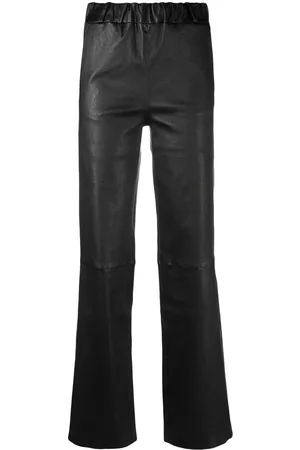 arma leder Women Leather Pants - Straight-leg leather trousers