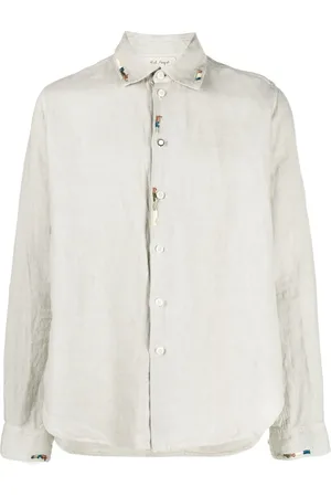 NICK FOUQUET Embroidered-detail linen shirt