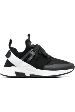 Tom Ford Panelled logo-patch sneakers