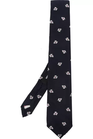 Dsquared2 Floral-embroidered silk tie