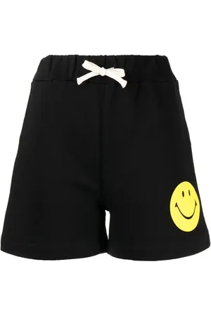 JOSHUA SANDERS Smiley-face print cotton shorts