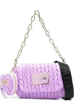 VERSACE Faux-leather matelass?? shoulder bag