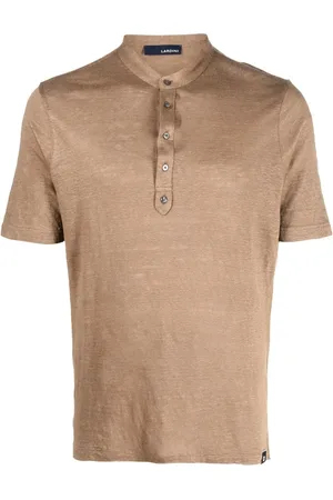 LARDINI Short-sleeve linen shirt