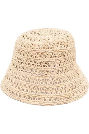 BONPOINT Woven raffia bucket hat