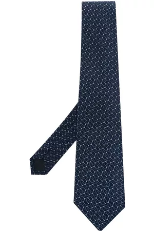 Gucci 1980s monogram-print silk tie