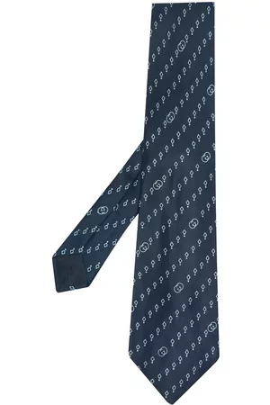 Gucci 1970s logo-jacquard silk tie