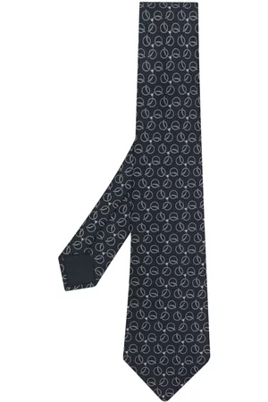 Hermès Men Neckties - 2000s pre-owned abstract-print silk tie