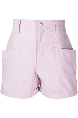 Marant Etoile High-waisted cotton mini shorts