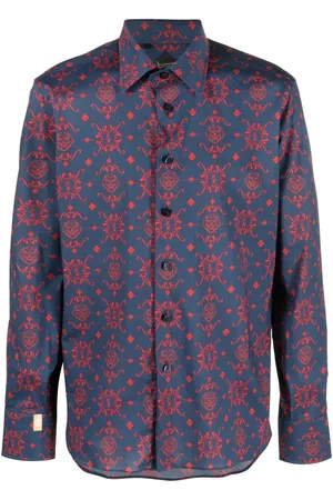 BILLIONAIRE Abstract pattern print cotton shirt