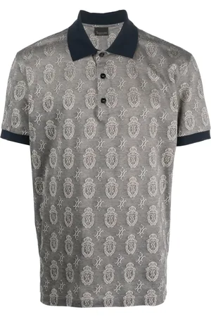 BILLIONAIRE Monogram-embroidered polo shirt